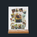Create Your Own Vintage Instant Film Photo Collage Acrylic Sign<br><div class="desc">Create your own photo collage acrylic sign featuring 15 your favourite pictures in a vintage instant film style frame.</div>