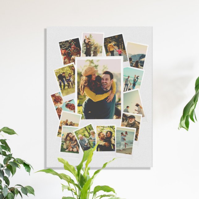 Create Your Own Vintage Instant Film Photo Collage Canvas Print (Creator Uploaded)