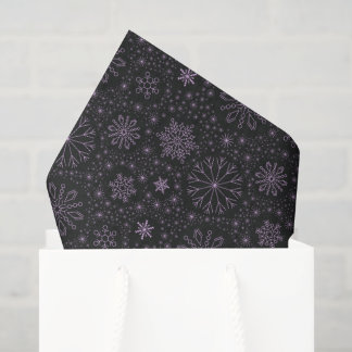 Create Your Own Vintage Minimalist Snowflakes Tissue Paper