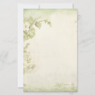 Create Your Own Vintage Morning Glory Stationery