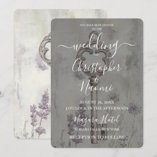 Create Your Own Vintage Rustic Key Wedding Invitation
