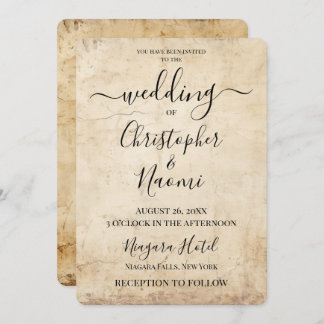 Create Your Own Vintage Sepia Old Paper Invitation