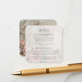 Create Your Own Vintage Shabby Chic Paper Flowers Enclosure Card