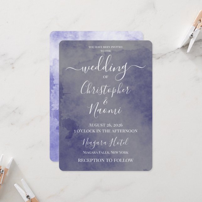 Create Your Own Vintage Texture Wedding Invitation (Front/Back In Situ)