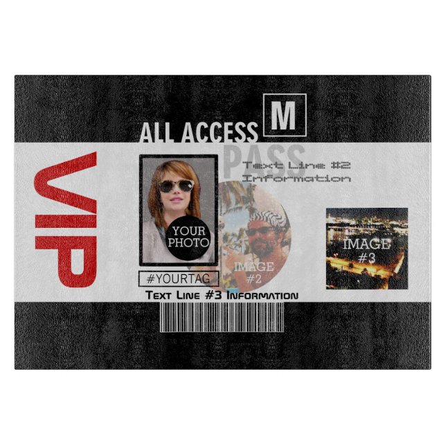 Create Your Own VIP Pass 8 ways to Personalise Cutting Board (Front)