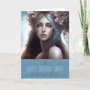 Create Your Own Virgo Sun Sign Zodiac Goddess Holiday Card