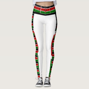Create your Own Vivid Kenya National Flag Colours Leggings