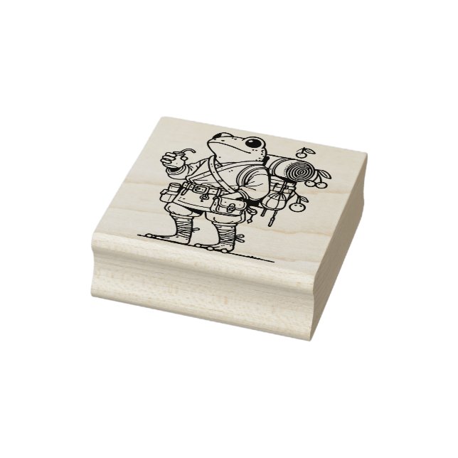 Create Your Own Wandering Frog Adventurer Rubber Stamp (Stamp)