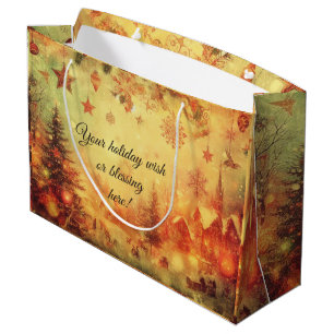 Create Your Own Warm Christmas Village Gift Bag