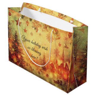 Create Your Own Warm Christmas Village Gift Bag