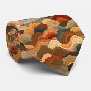 Create Your Own Warm Sunset Waves Tie