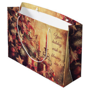 Create Your Own Warm Victorian Goth Christmas Tree Large Gift Bag