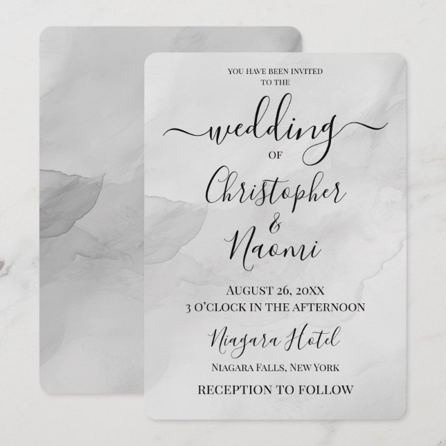 Create Your Own Watercolor Background Invitation (Front/Back)