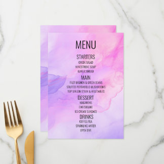 Create Your Own - Watercolor Background Menu