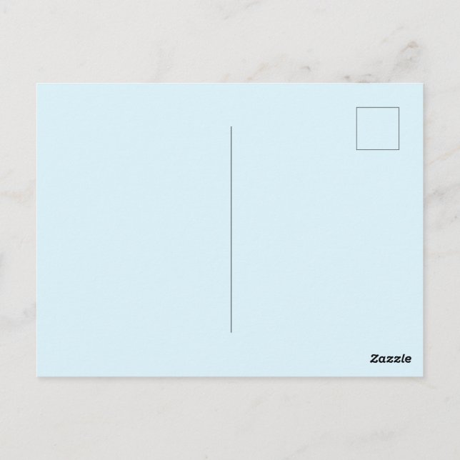 Create Your Own Watercolor Glossy Postcard (Back)