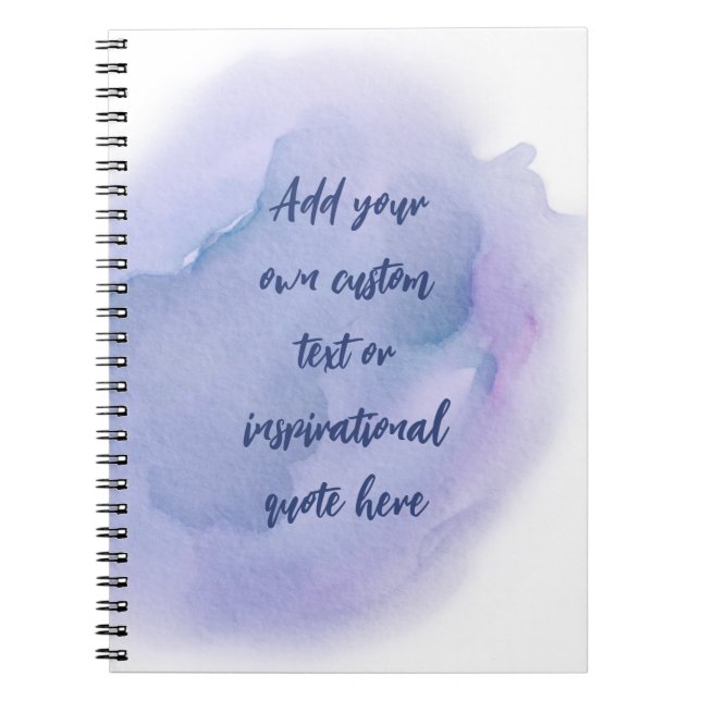 Create Your Own Watercolor Motivational Quote Notebook (Front)