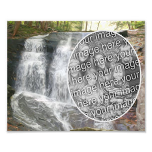 Create Your Own Waterfall Oil Painting Frame 8x10 Photo Print