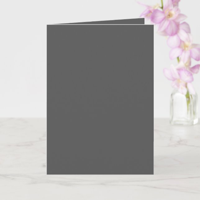 Create Your Own wedding dark grey Card (Orchid)