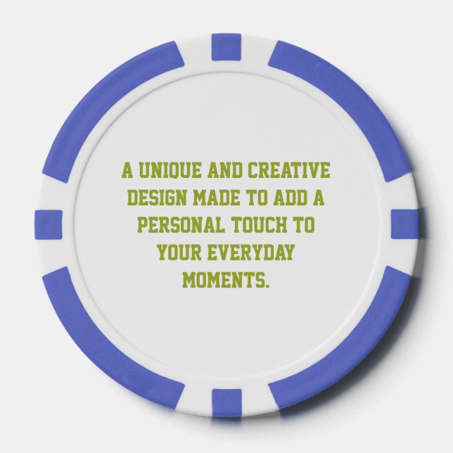 Create Your Own Wedding Favour Poker Chips (Front)