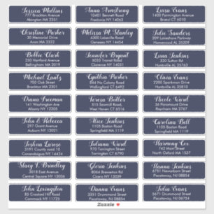 Create Your Own Wedding Guest Address Navy Blue