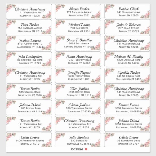 Create Your Own Wedding Guest Address Sticker (Sheet)