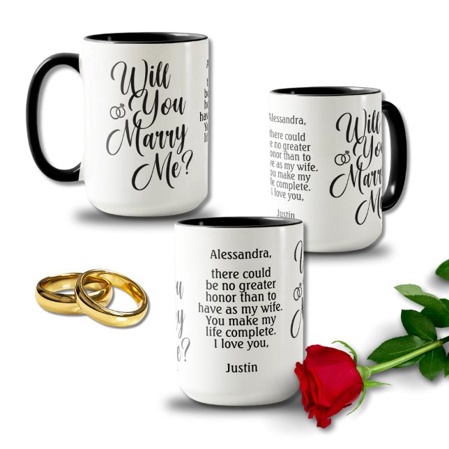 Create Your Own Wedding Marriage Proposal  Mug (Creator Uploaded)