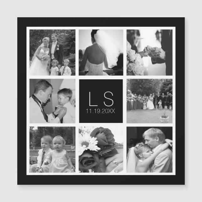 Create Your Own Wedding Photo Collage Monogram (Front)