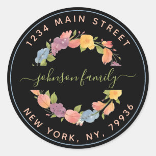 Create Your Own Wedding Round Return Address Classic Round Sticker