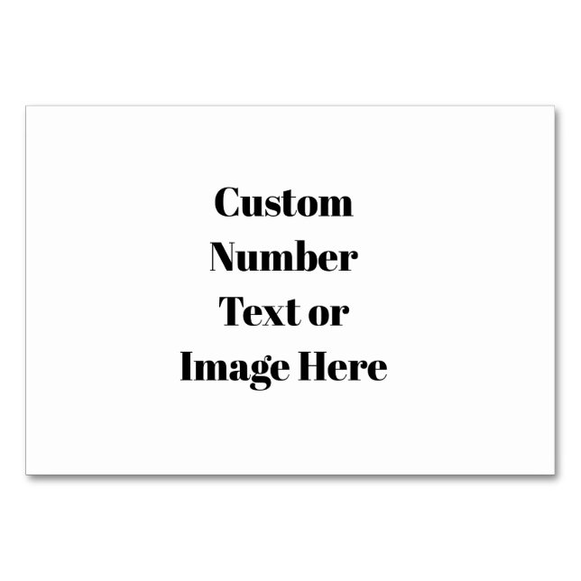 Create Your Own Wedding Table Numbers - Custom (Front)