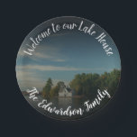 Create your own welcome to our lake house family paper plate<br><div class="desc">Create your own welcome to our lake house,  family name,   Paper Plate
You can personalise it and add your photo,  text and name.</div>