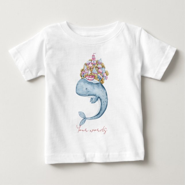 Create Your Own Whale Nautical Town Baby T-Shirt (Front)
