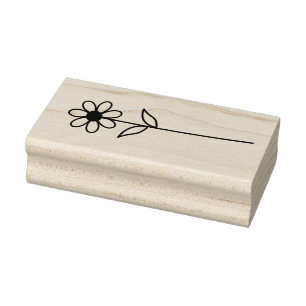 Create Your Own Whimsical 7 Petaled Blossom Floral Rubber Stamp