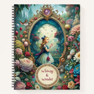 Create Your Own Whimsical Alice Looking Glass Notebook