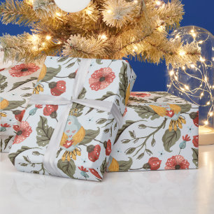 Create Your Own Whimsical Colour Choice Love Bird Wrapping Paper