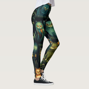 Create Your Own Whimsical Fantasy Cats Garden Leggings