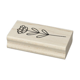 Create Your Own Whimsical Hearts Flower Blossom Rubber Stamp