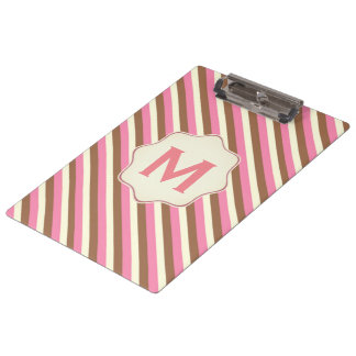 Create Your Own - Whimsical Neapolitan Stripes Clipboard