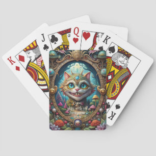 Create Your Own Whimsical Queen Cheshire Cat Playing Cards