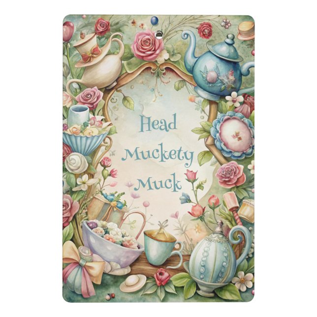 Create Your Own Whimsical Tea Party Spring Mini Clipboard (Back)