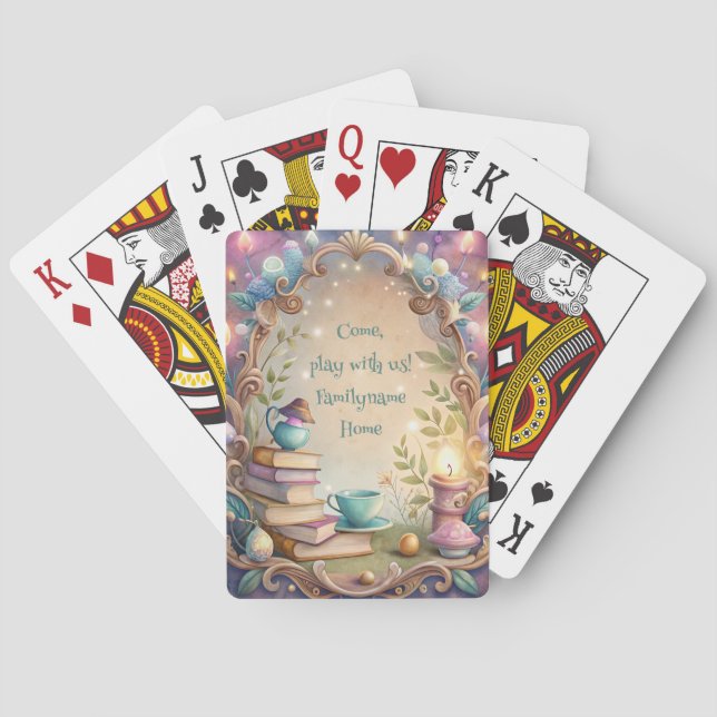 Create Your Own Whimsical Tea Party Story Playing Cards (Back)
