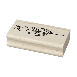 Create Your Own Whimsical Tulip Flower Blossom Rubber Stamp