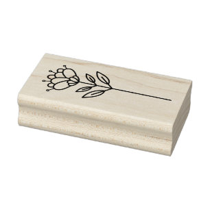 Create Your Own Whimsical Wildflower Bloom Floral Rubber Stamp