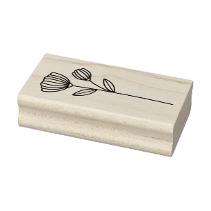 Create Your Own Whimsical Zinnia Flower Buds Flora Rubber Stamp