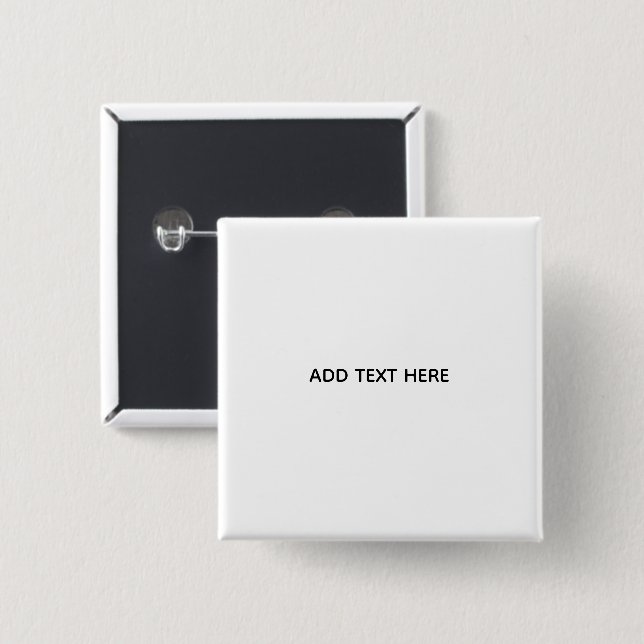 Create Your Own White  15 Cm Square Badge (Front & Back)