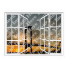 Create Your Own White 24 Pane Open Window Poster