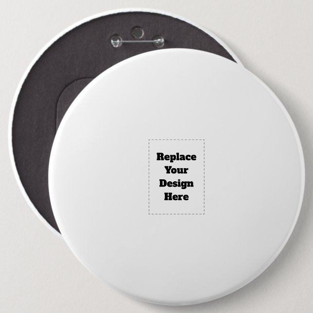 Create Your Own white  6 Cm Round Badge (Front & Back)