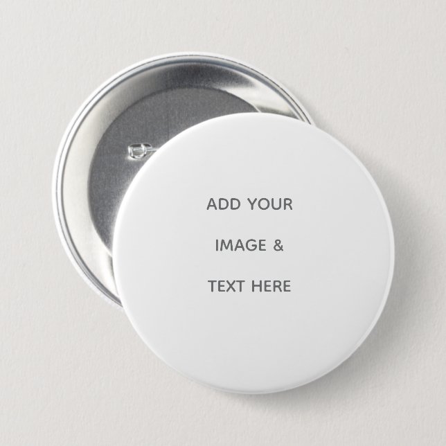 Create Your Own white  7.5 Cm Round Badge (Front & Back)