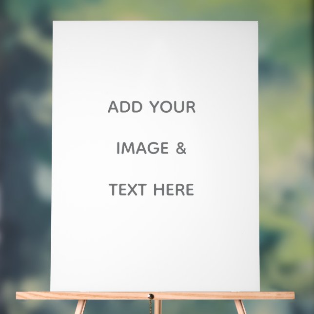 Create Your Own white  Acrylic Sign (Neutral)