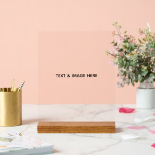 Create Your Own white Acrylic Sign