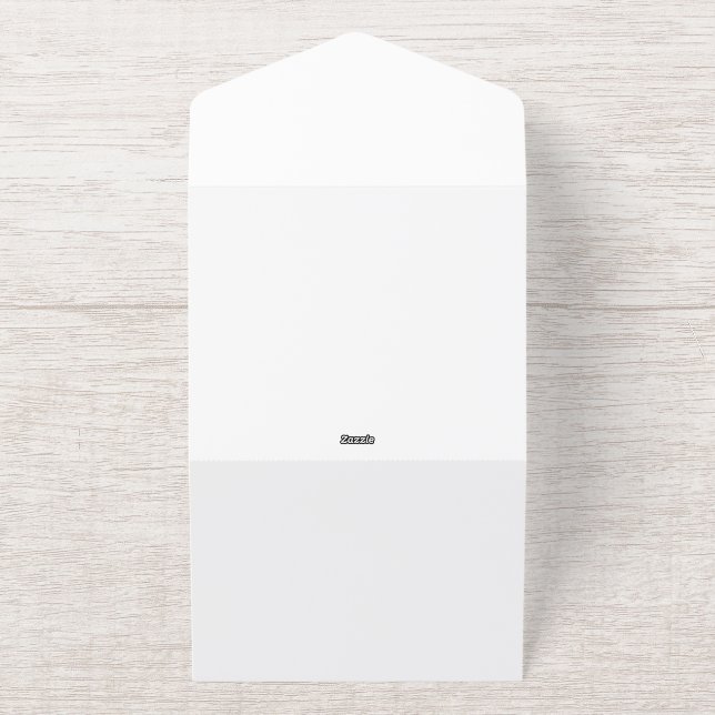Create Your Own white  All In One Invitation (Outside)